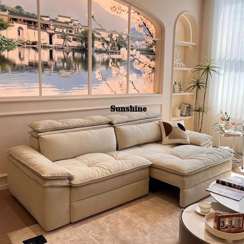 

Minimalist Unique Living Room Sofas Luxury Space Saving Multifunctional Sofas Relaxing Reclinable Wood Divano Home