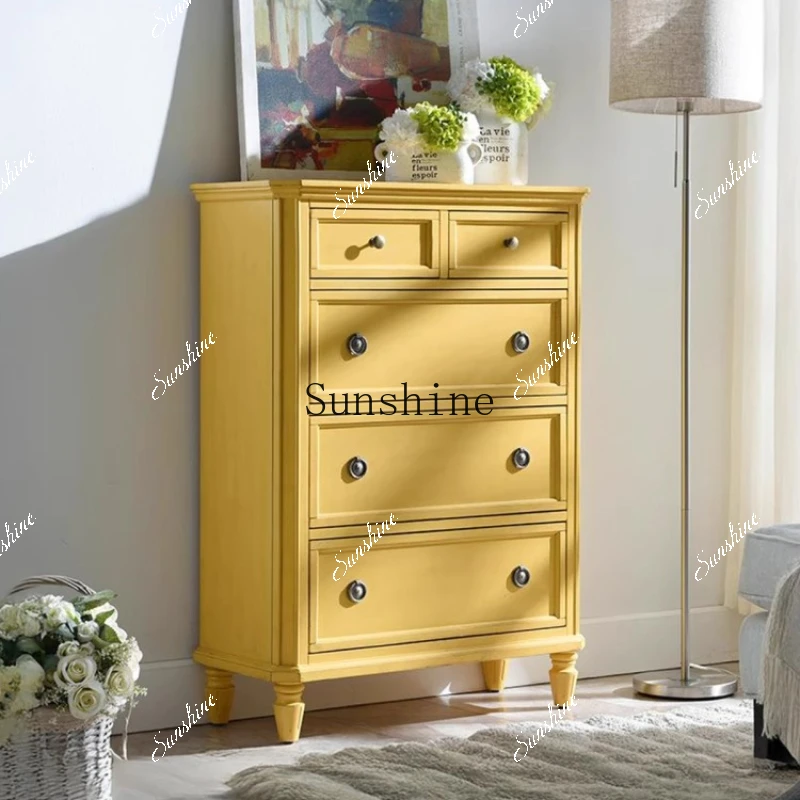 Medieval ins wind solid wood combination five buckets living room against the wall locker bedroom storage porch cabinet  FT