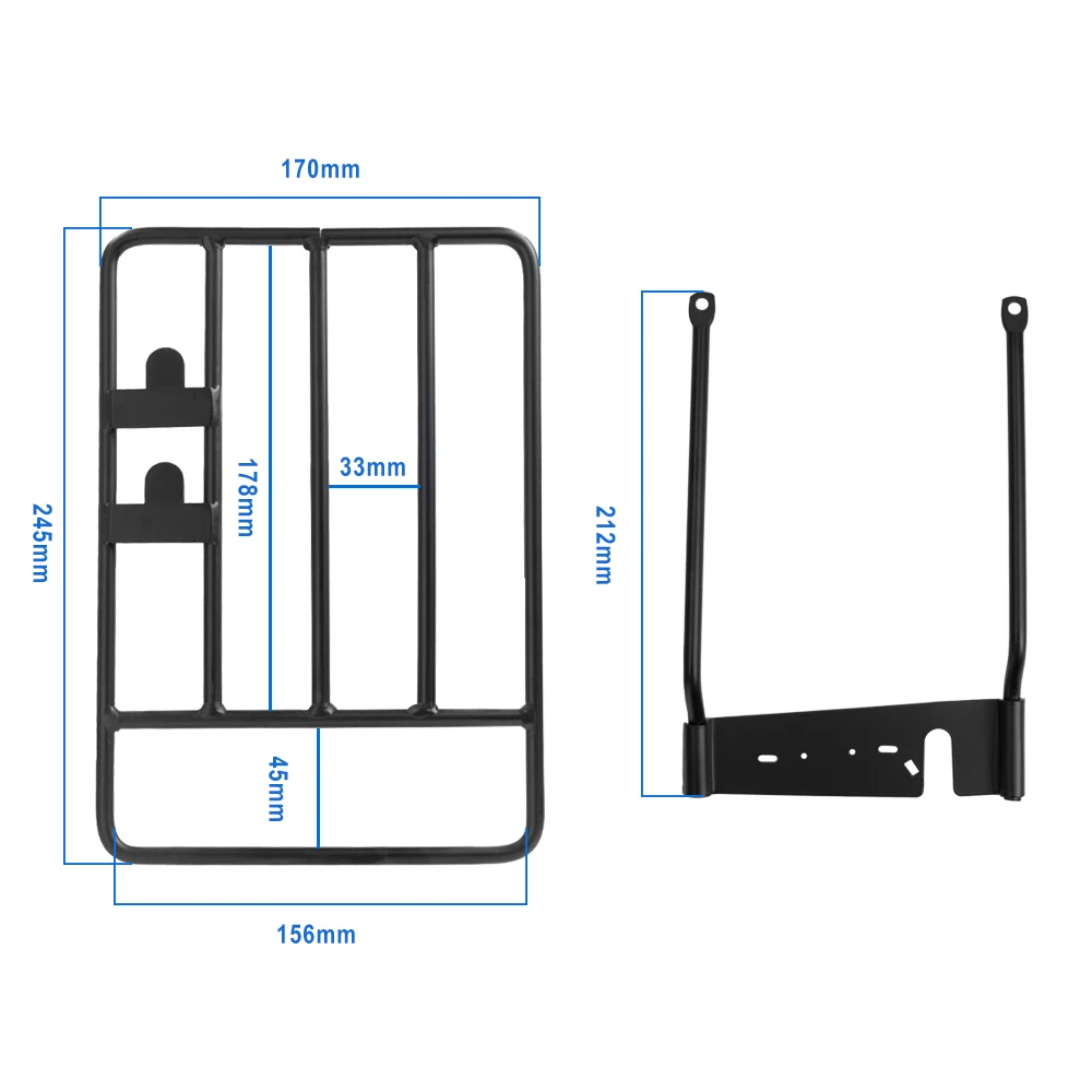 For Ninebot Max G30 G30LP/D Electric Scooter Folded Rear Rack Storage Shelf Luggage Cargo Rack Thicken Solid Steel Carrier Rack