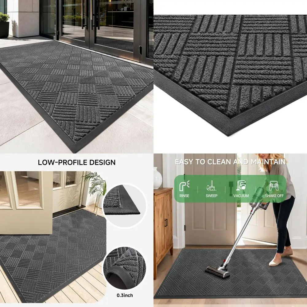 

Прочный низкопрофильный придверный коврик 72 x 24 дюйма, долговечный для использования внутри и снаружи помещений, устойчивый к выцветанию, идеально подходит для входов с высокой проходимостью, Diamon