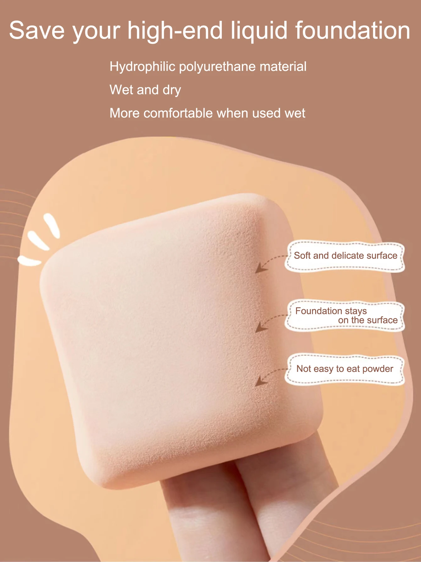 Super Soft Cloud Puff with Box Round Square Makeup Sponge Puff Dry Wet Dual Use Liquid Foundation Powder Cosmetics Makeup Tool