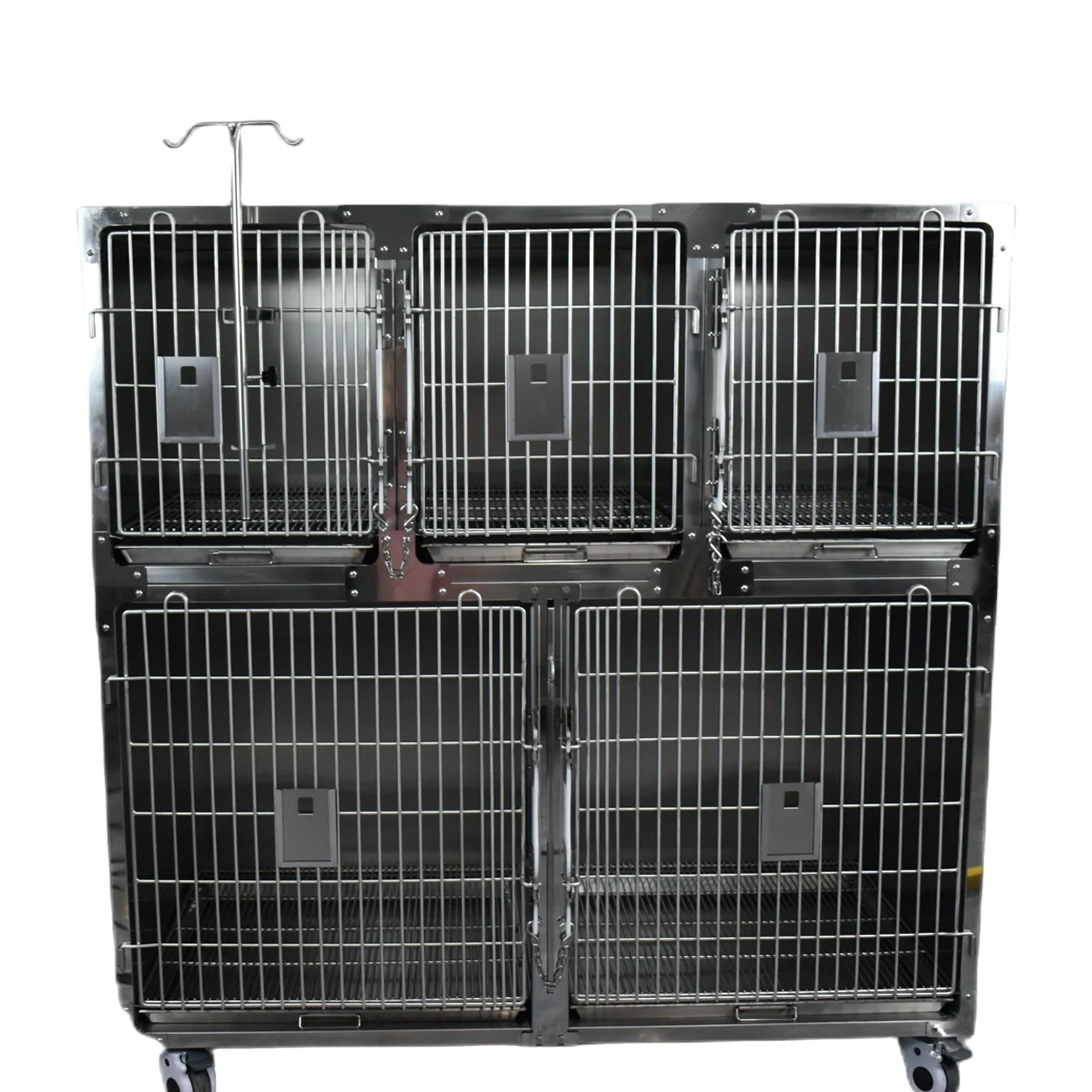 

Best Selling Veterinary Cage can be Customized with wheels and soundless acrylic lock for animal clinic pet hospital