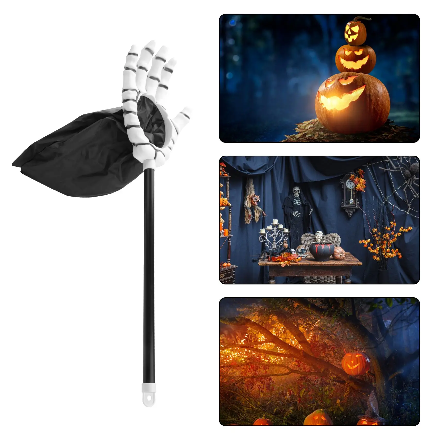 ハロウィントリックオアトリートバッグクリエイティブハンドヤシ型キャンディバッグハロウィン子供キャンディ小道具ハロウィンパーティーの装飾