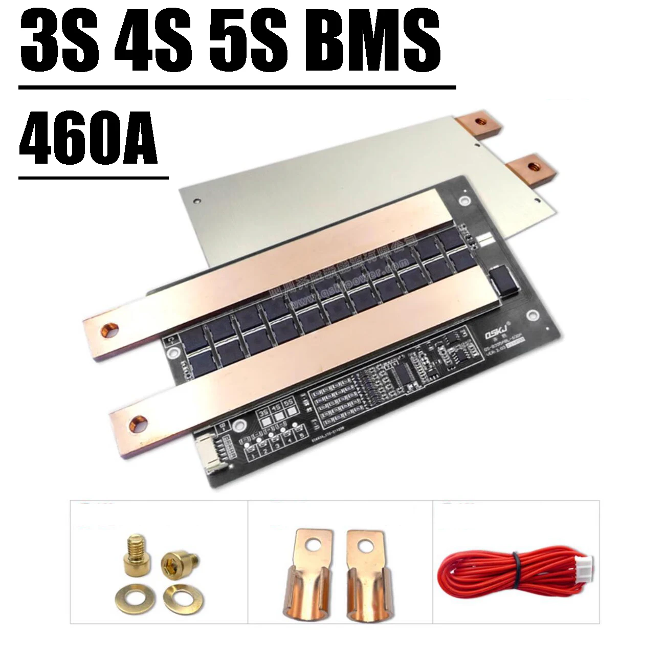 3S 4S 5S 460A BMS Lithium Battery Protection Board 12V LifePo4 Li-ion Balance Charging For UPS Inverter Car RV Start