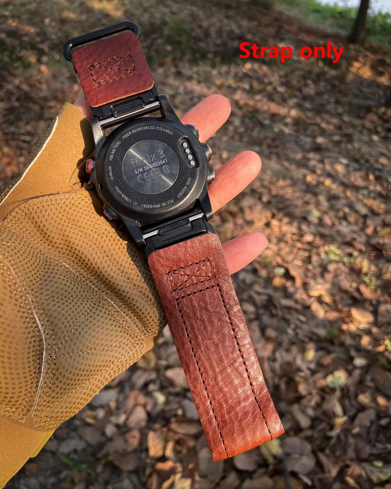 Hemsut Leather Quickfit Bands 26mm/22mm/20mm for Garmin Watch Fenix Tactix Epix Instinct Quatix Descent 3 Colors (Strap Only)