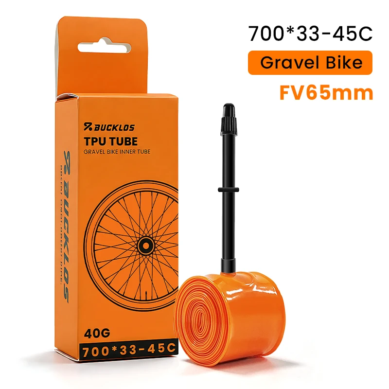 BUCKLOS Fahrradschlauch TPU 700C Fahrrad-Innenschlauch Ultraleicht Verschleißfest Rennrad Gravel Radfahren Reifenschläuche Fahrradreifenteile