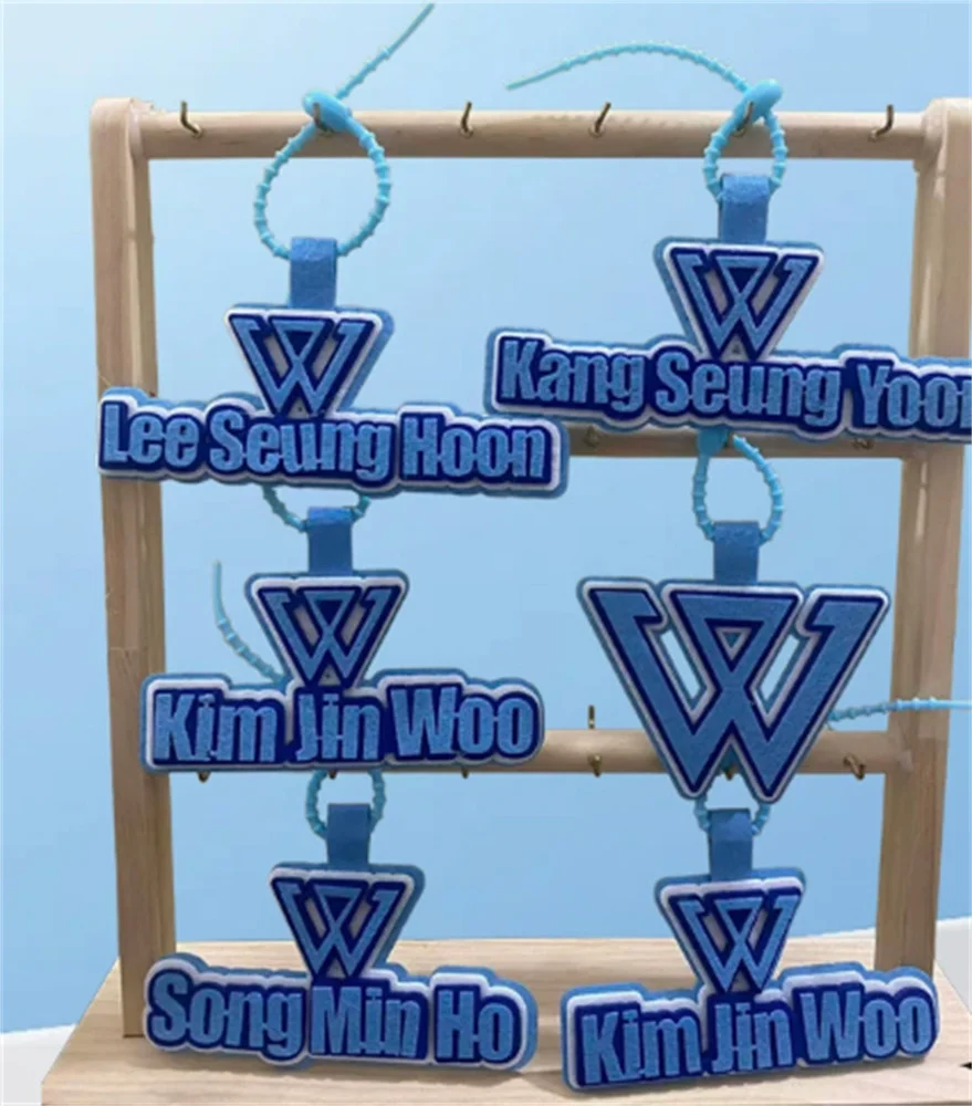 Idols WINNER Keyring Name Tag Luggage Pendant Keyring Keychain MINHO SeungHoon JinWoo SeungYoon Bag Fans Gifts