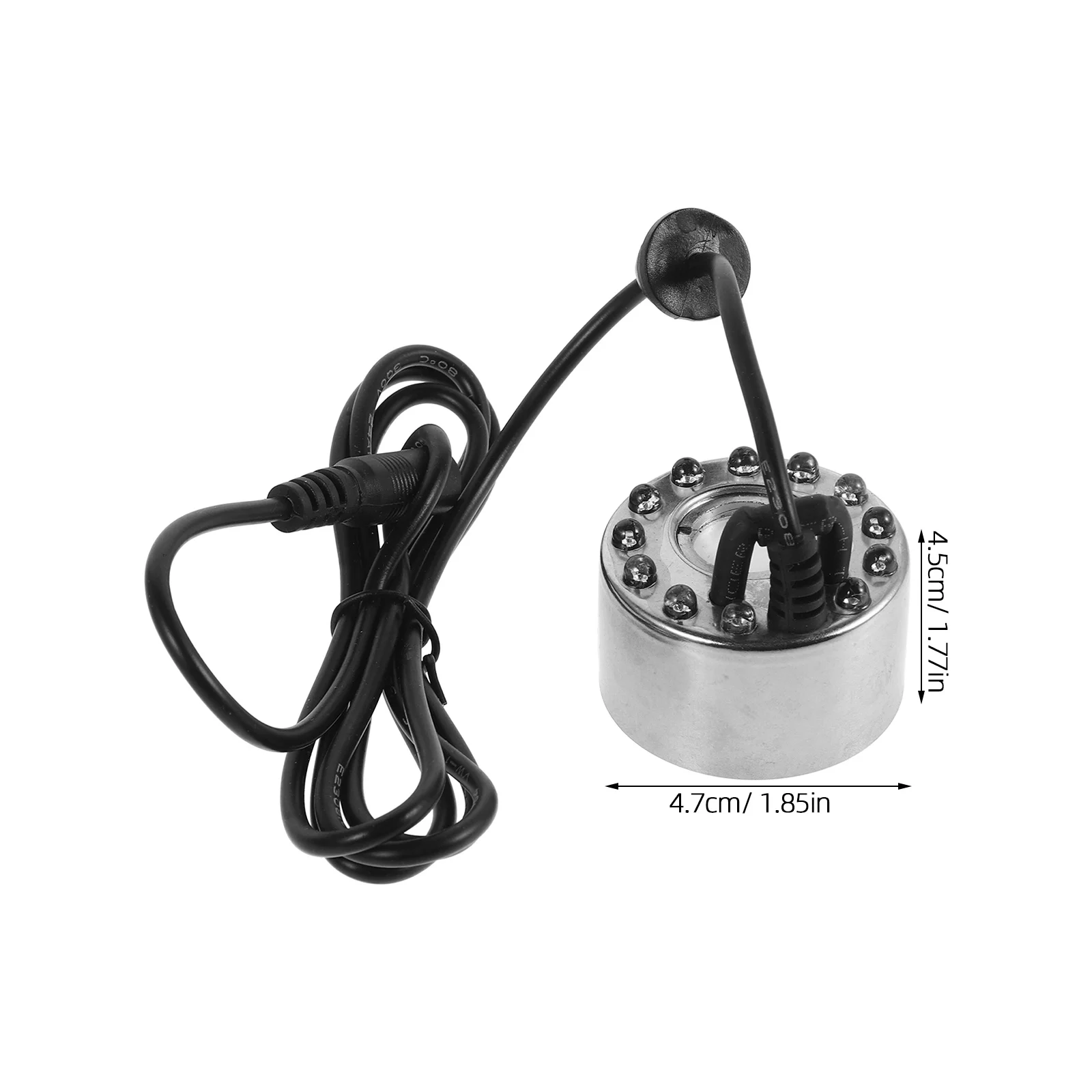 Halloween 12LED Licht Mist Maker Zilver Luchtbevochtiger voor Vijver Fontein Rotstuin Vis Vaas Vogelbad Decor