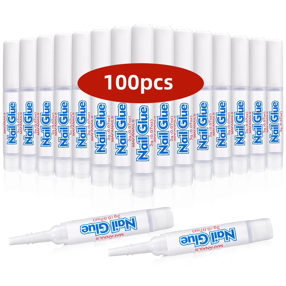 

50/100PC Nail Glue for Acrylic Nail Nail Tip Glue Professional Nail Glue Press On Nail Tip Glue Nail Adhesive Glue Super Bond 2g