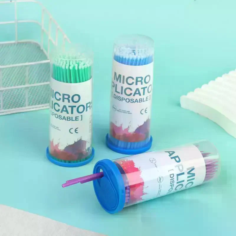 100Pcs 100Pcs Disposable Micro Brush Applicator Latex Free Fine Soft Tips For Dental Clinic Lash Extension Makeup Use