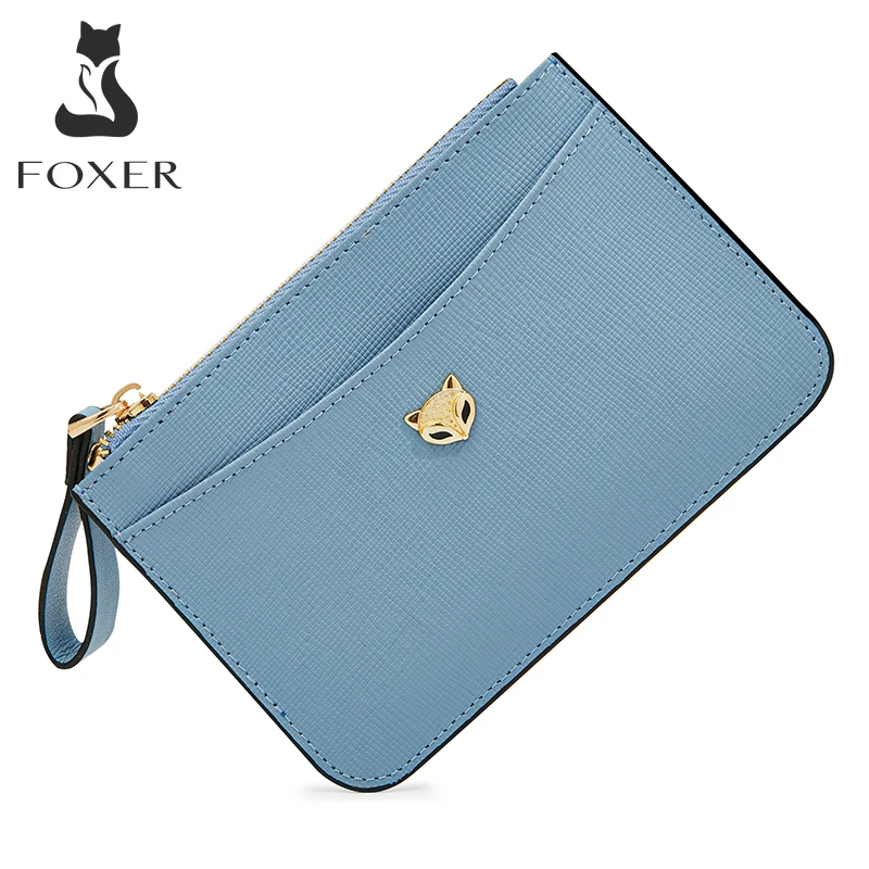 

FOXER Women PU Card Holder Wallets Synthetic Leather Coin Purse Mini Money Packet Stylish Lady Short Clutch Bag for Woman Wallet