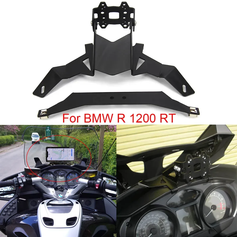 New Navigation Bracket Motorcycle For BMW R 1200 RT 2010-13 R1200RT Below 2009 GPS Navigator USB Charging Phone Holder 2014-2019