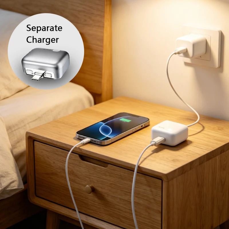 

1pcs Charger with Detachable Plug & Built-in Cable,Fast Charging Power Bank with Intelligent Battery Detection,Auto Disconnect