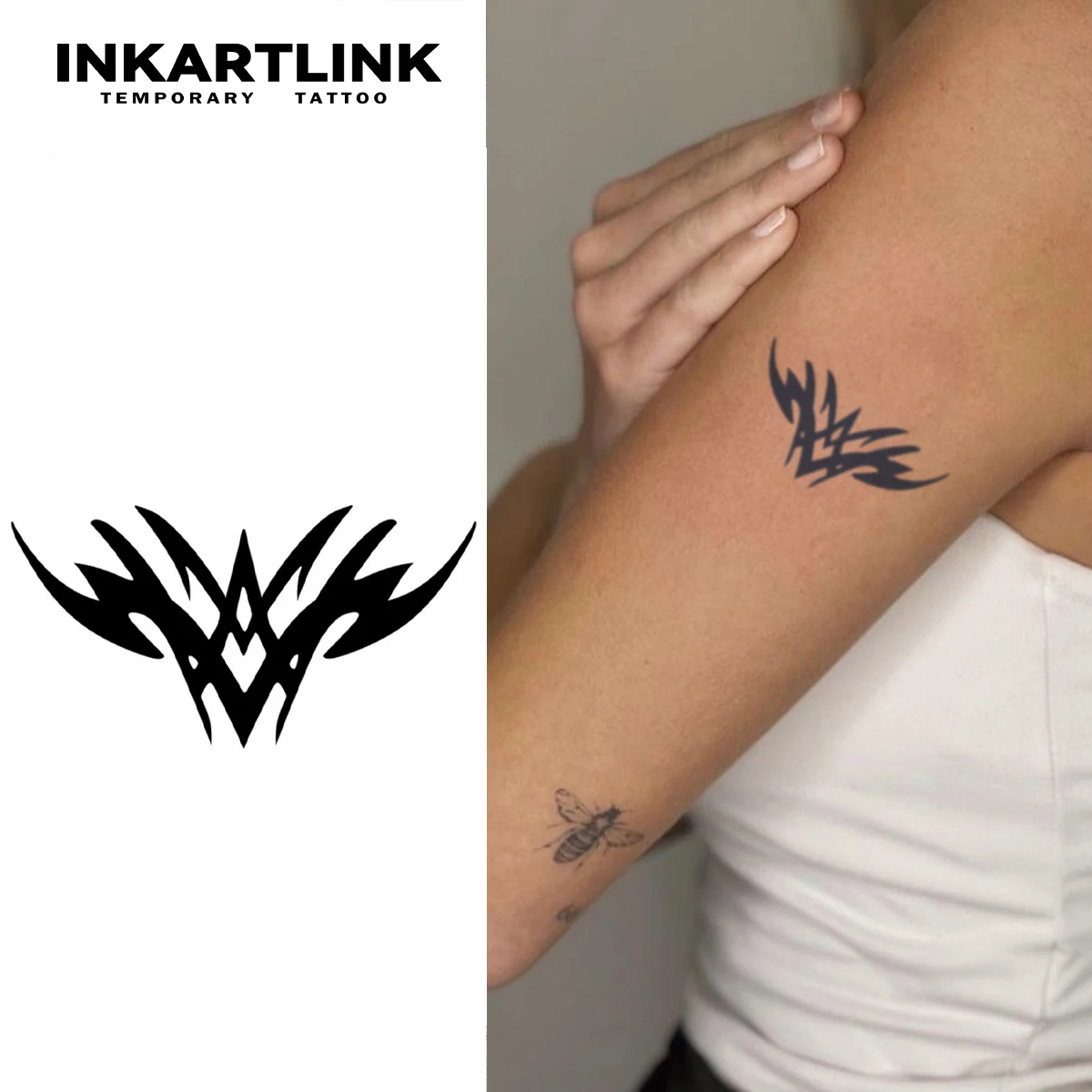 3 pcs Wing Temporary Tattoo,Lasts To 15 Days New Technology Magic Waterproof Semi Permanent Sticker.