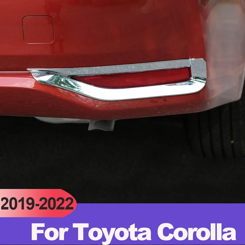 For Toyota Corolla 2019-2021 2022 2023 2024 E210 12th ABS Carbon Car Rear Fog Light Frame Trim Cover Stickers Car Accessories