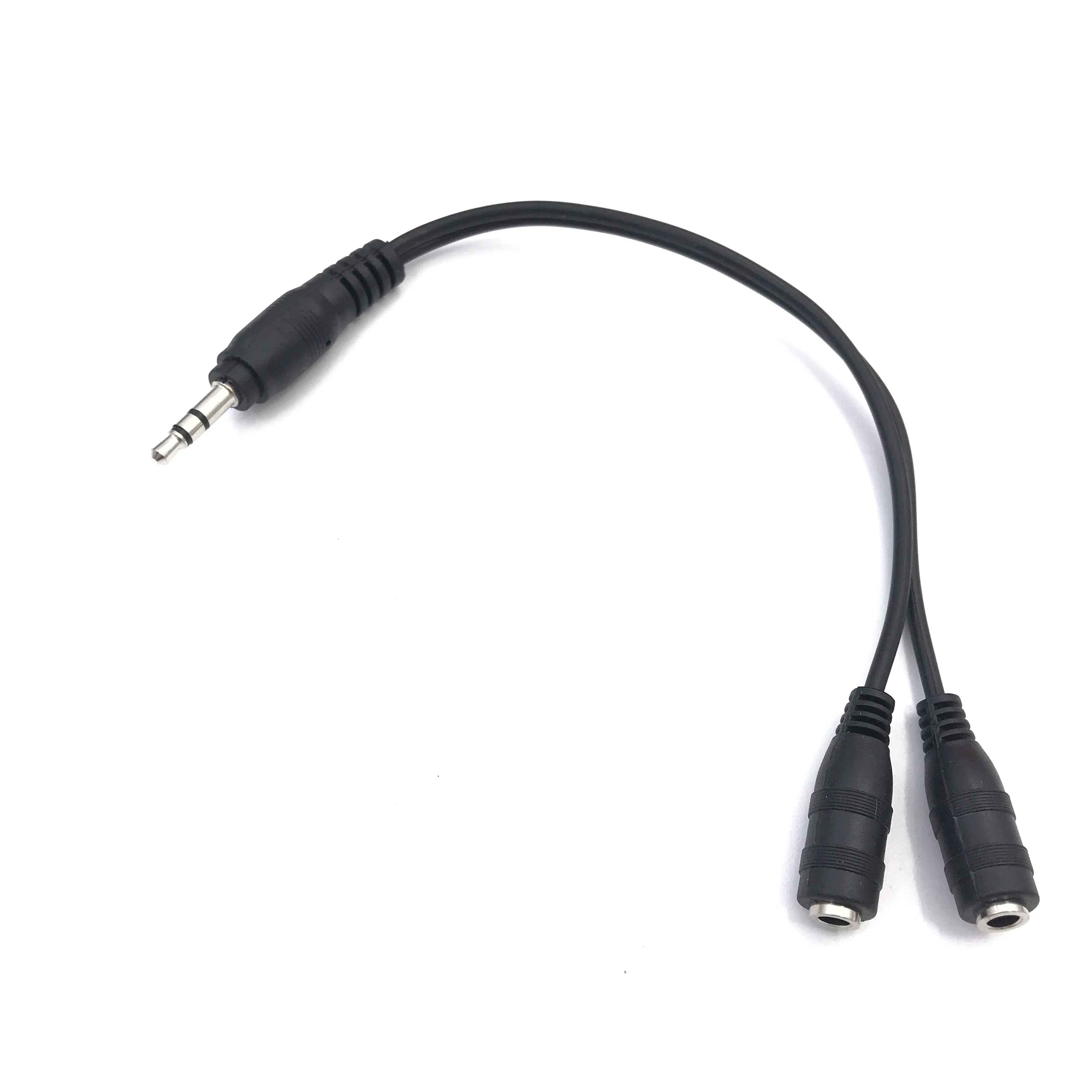 

3.5 mm Headphone Earphone Audio Cable Micphone Y Splitter Adapter 1 Female to 2 male Connected Cord to Laptop