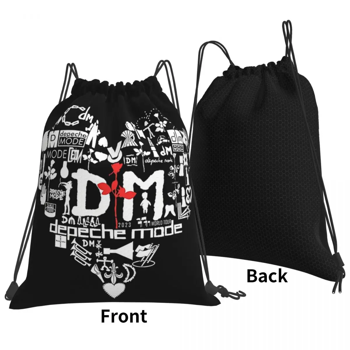 ワールドツアーメメントクラシックミュージシャンバンド 2024 バックパックポータブル巾着バッグ雑貨バッグブックバッグ男性女性学生