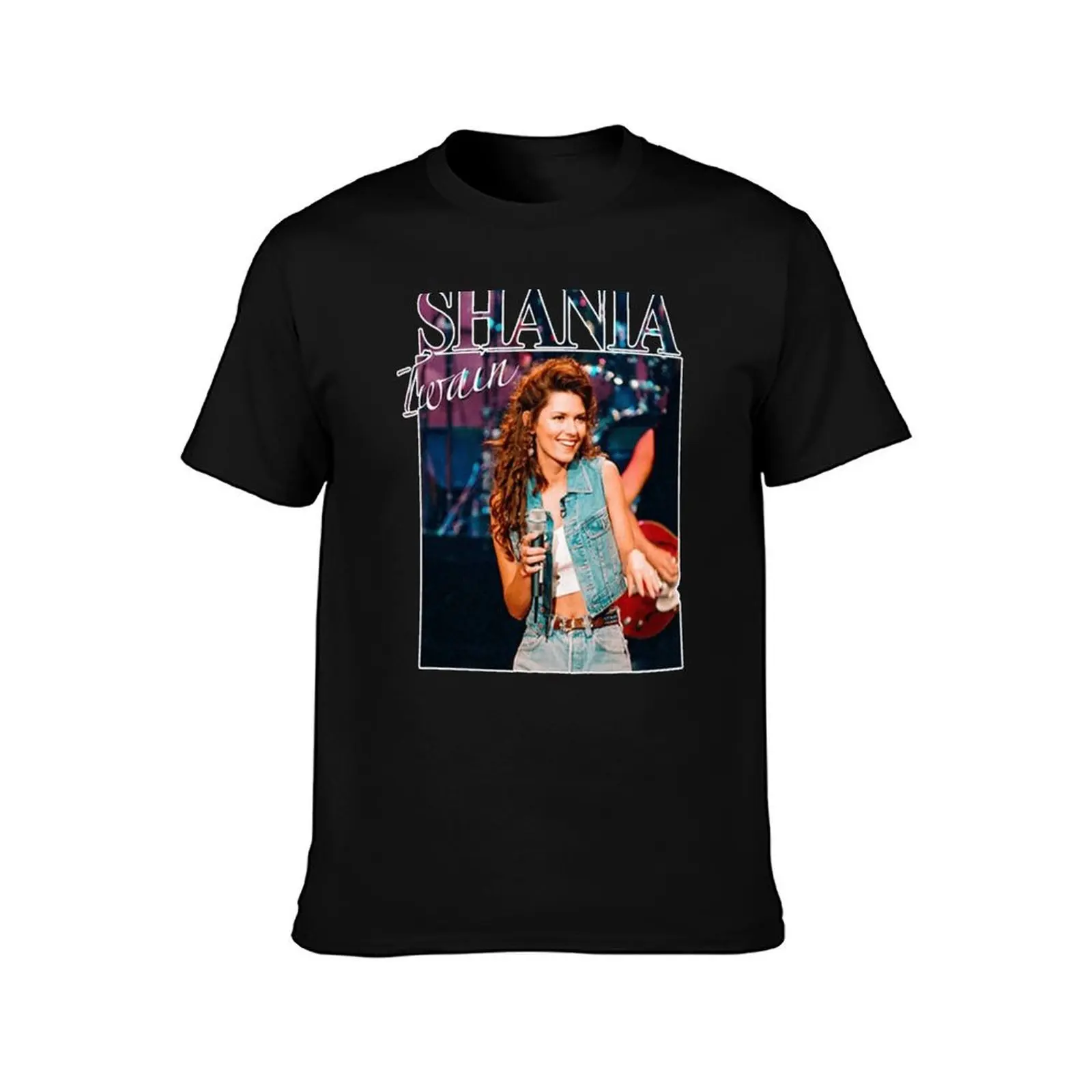 Shania Twan T-Shirt vintage rapper graphic tees tops Men's cotton t-shirt