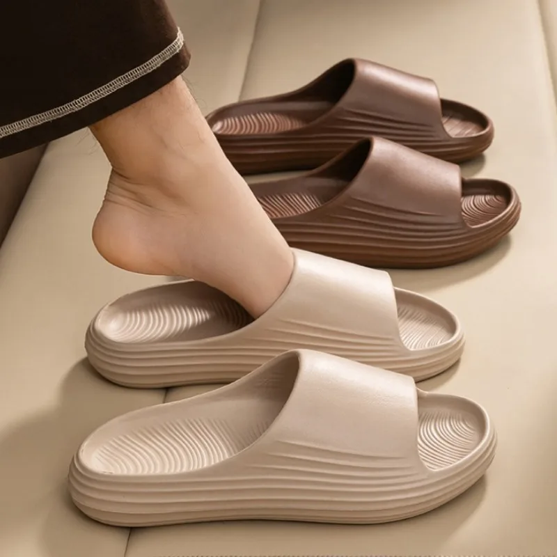 

YNPO Women's Platform Slippers Beach Slides Solid Color Mens Thick Sole Indoor Bathroom Anti Slip Shoes Summer Couple Sandals
