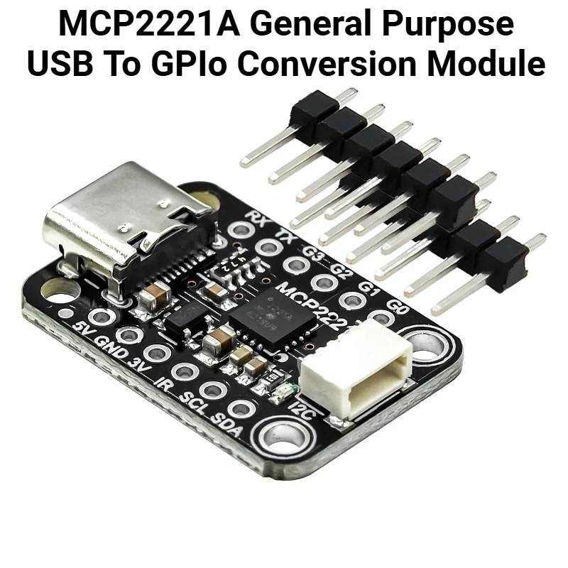 MCP2221A Модуль преобразования USB в GPIO общего назначения 4471, инструменты для разработки интерфейсов Adafruit Breakout USB в GPIO АЦП I2C