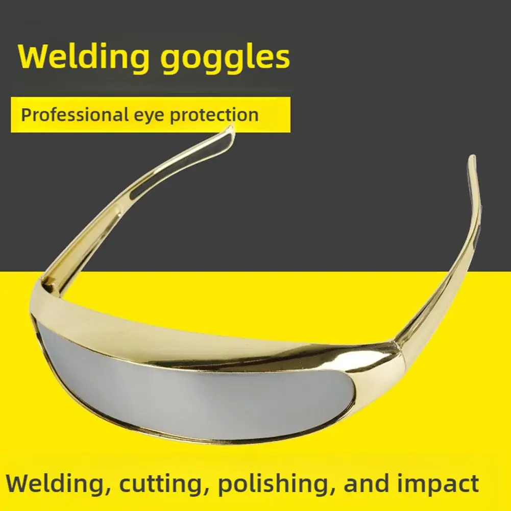 Protective One-Piece Mirror Welding Goggles Portable Anti-Glare Protective Glasses UV Protective Goggles For Welders