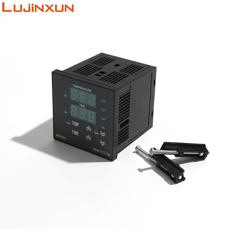 LUJINXUN controlador de temperatura con pantalla Digital inteligente, termostato integrado de temperatura y tiempo, estampado en caliente