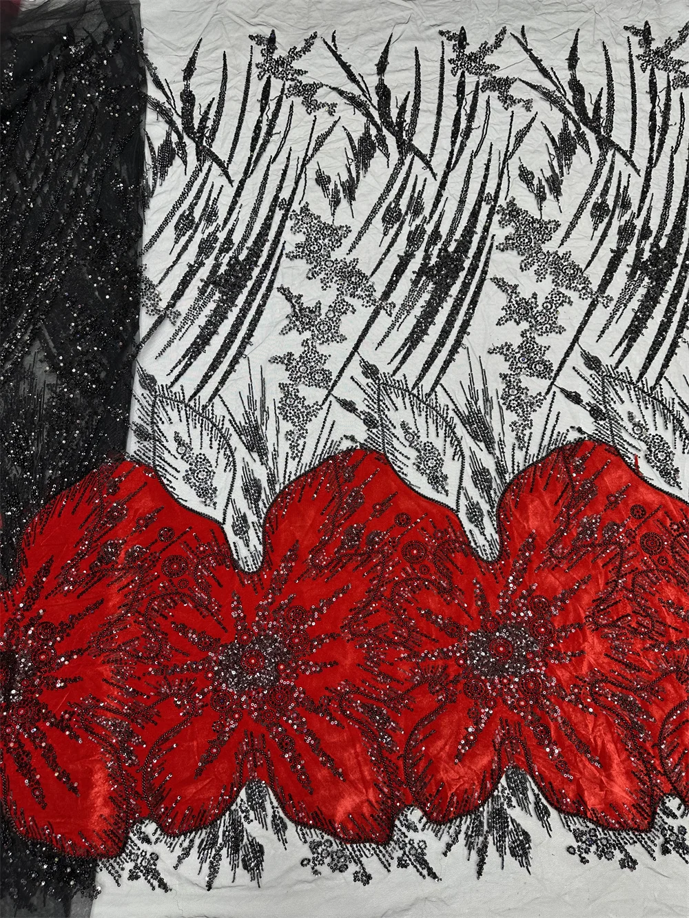 

African Sequins Velvet Lace Fabric Nigerian French Mesh Net Lace Fabrics For Sewing 2026 High Quality Wedding Party Dress