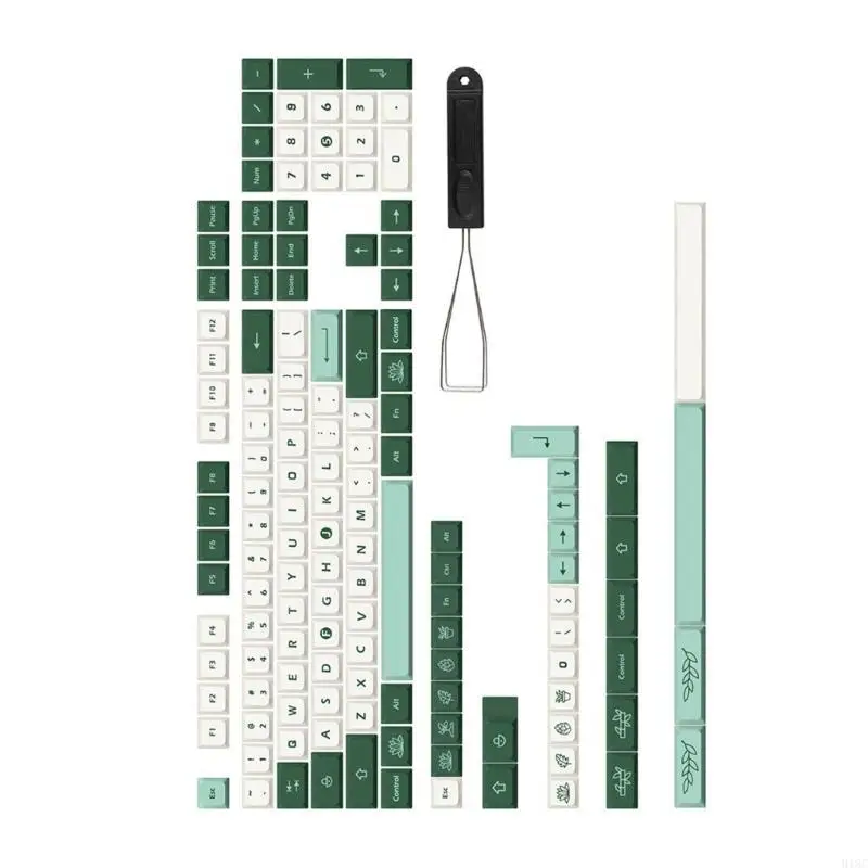XDA -Profilschlüsselcaps 137keys Botanical Garden Dicke PBT für Gaming Mechanical Keyboard DIY Ersatztaste Japanisch Japanisch