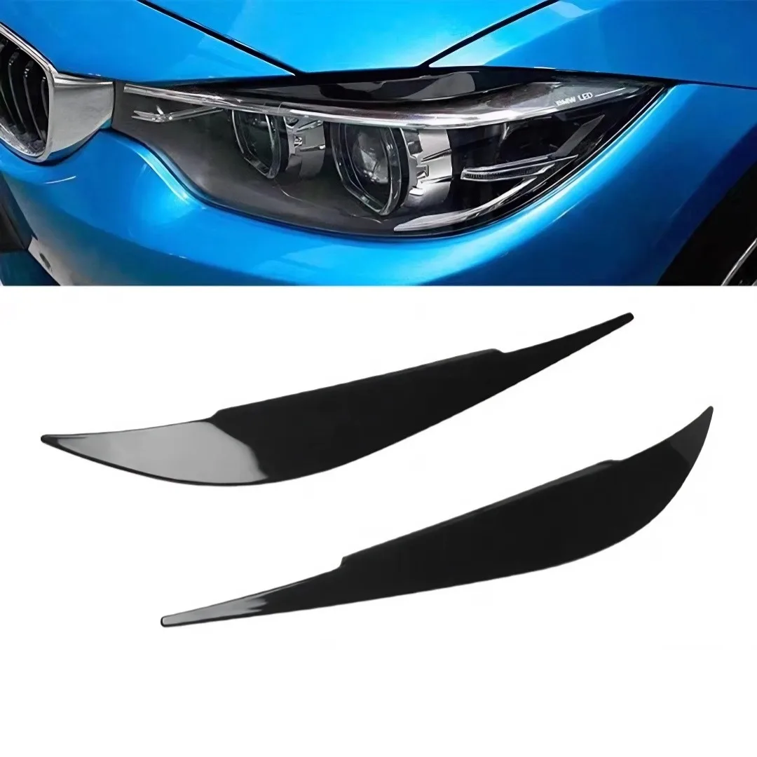 Front Headlight Eyebrow Eyelid Cover Trim For BMW 4 Series F32 F33 F36 2013-2020 Tuning Exterior Accessories Body Kit Styling - view 5