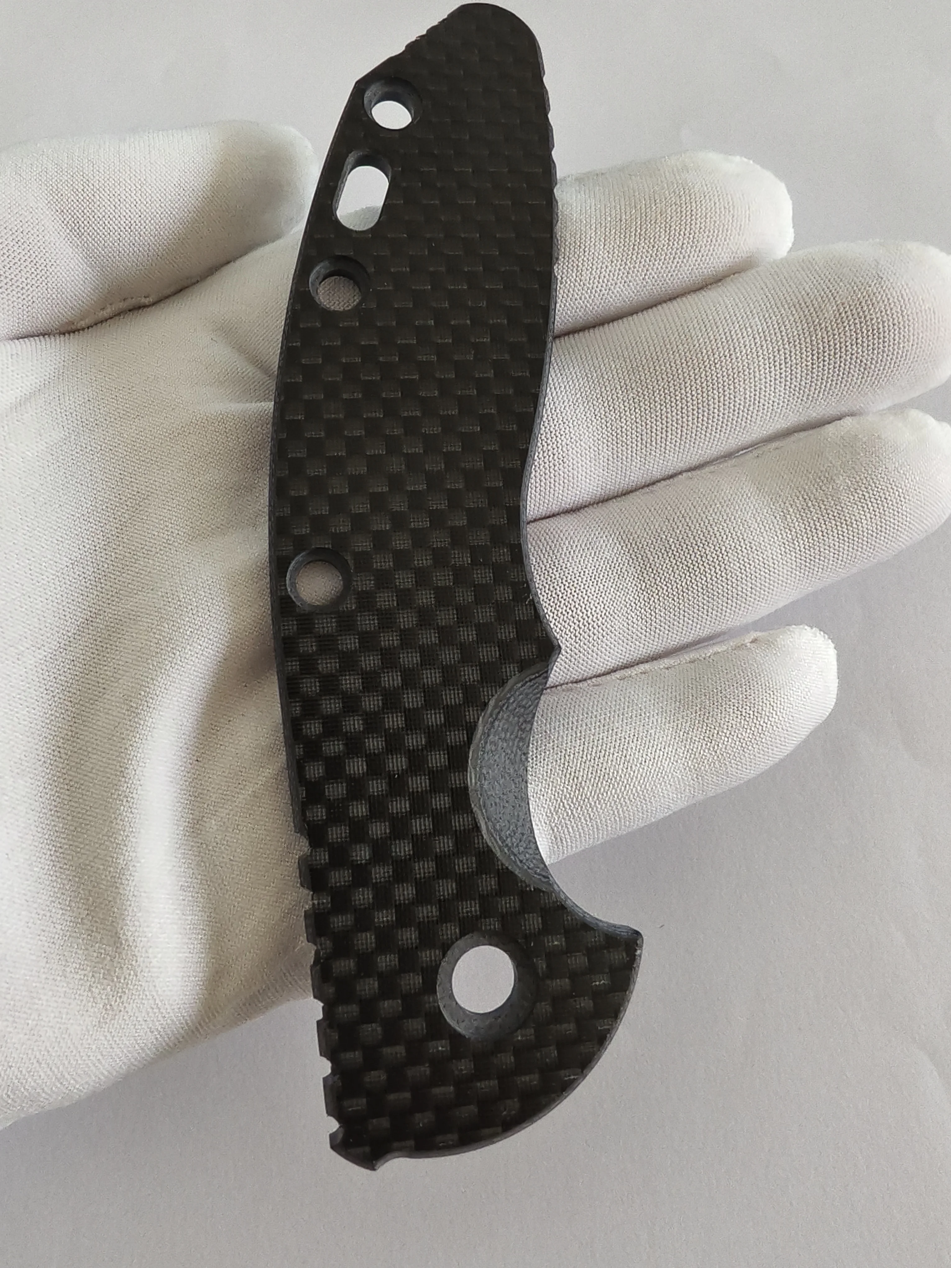 New 1PC Carbon Fibre Single Sided Patch for Rick Hinderer Knives XM18 3.5