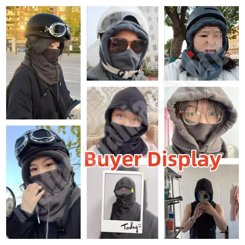 Winter Electric Bike Riding Warm Mask Motorcycle Riding Cold Scarf Integrated Head Cover Mask Ski Warm Mask