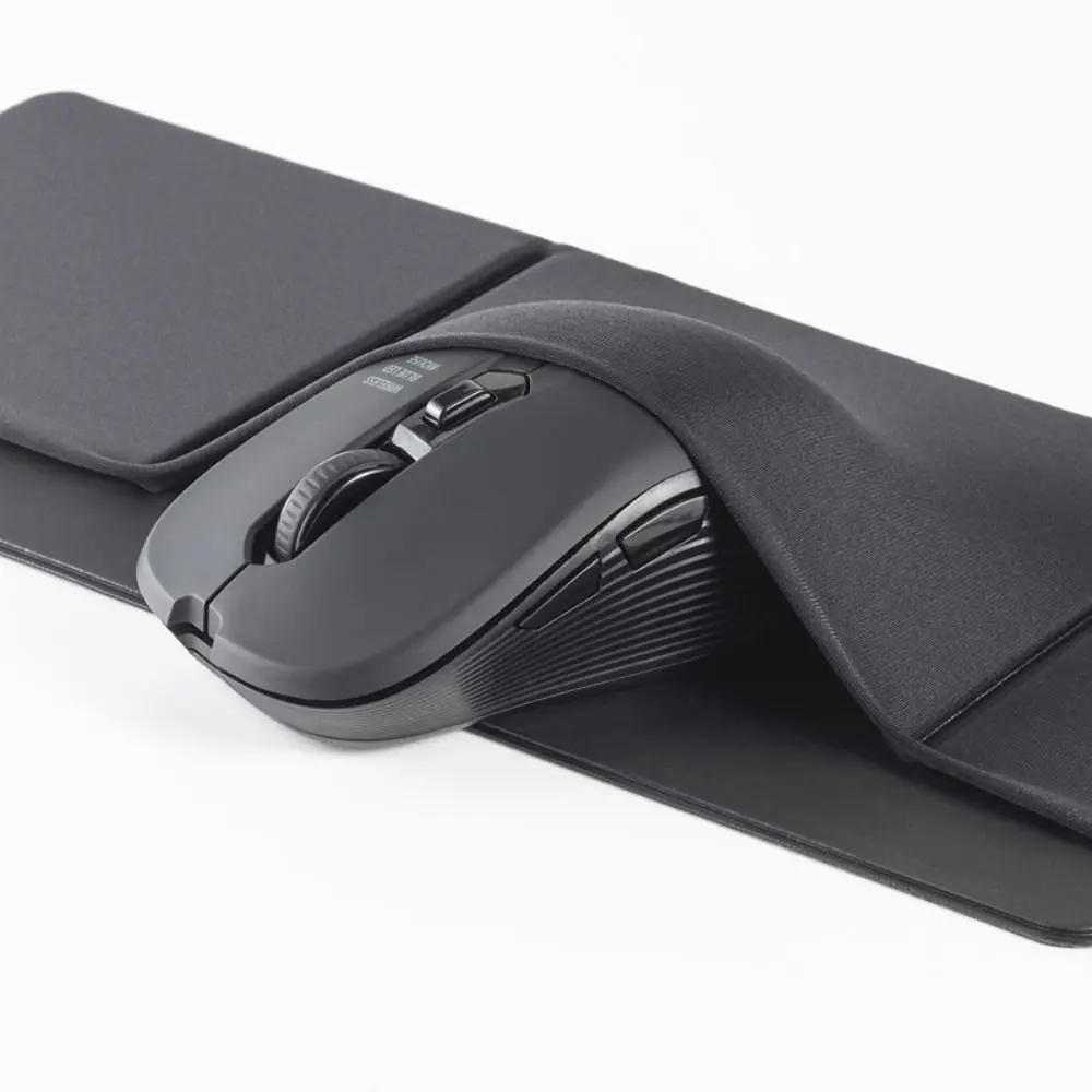 3-Pocket Laptop Mouse Holder Solid Color Self Adhesive External Hard Drive Sleeve PU Leather Portable Storage Pouch
