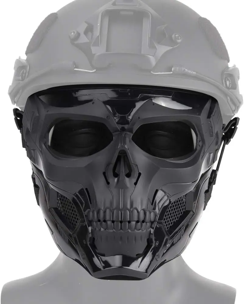 Máscara Airsoft Calavera – Protección Completa con Gafas