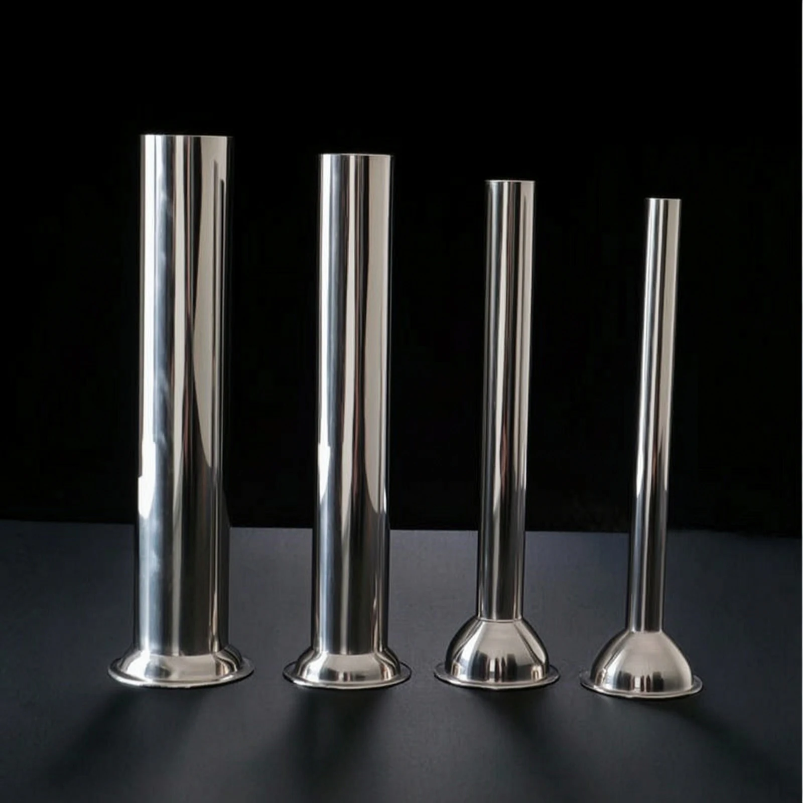 4 Pieces Sausage Stuffing Funnel Stainless Steel Sausage Stuffer Attachment Meat Grinder Funnel Compatible for Home Cooks view 5
