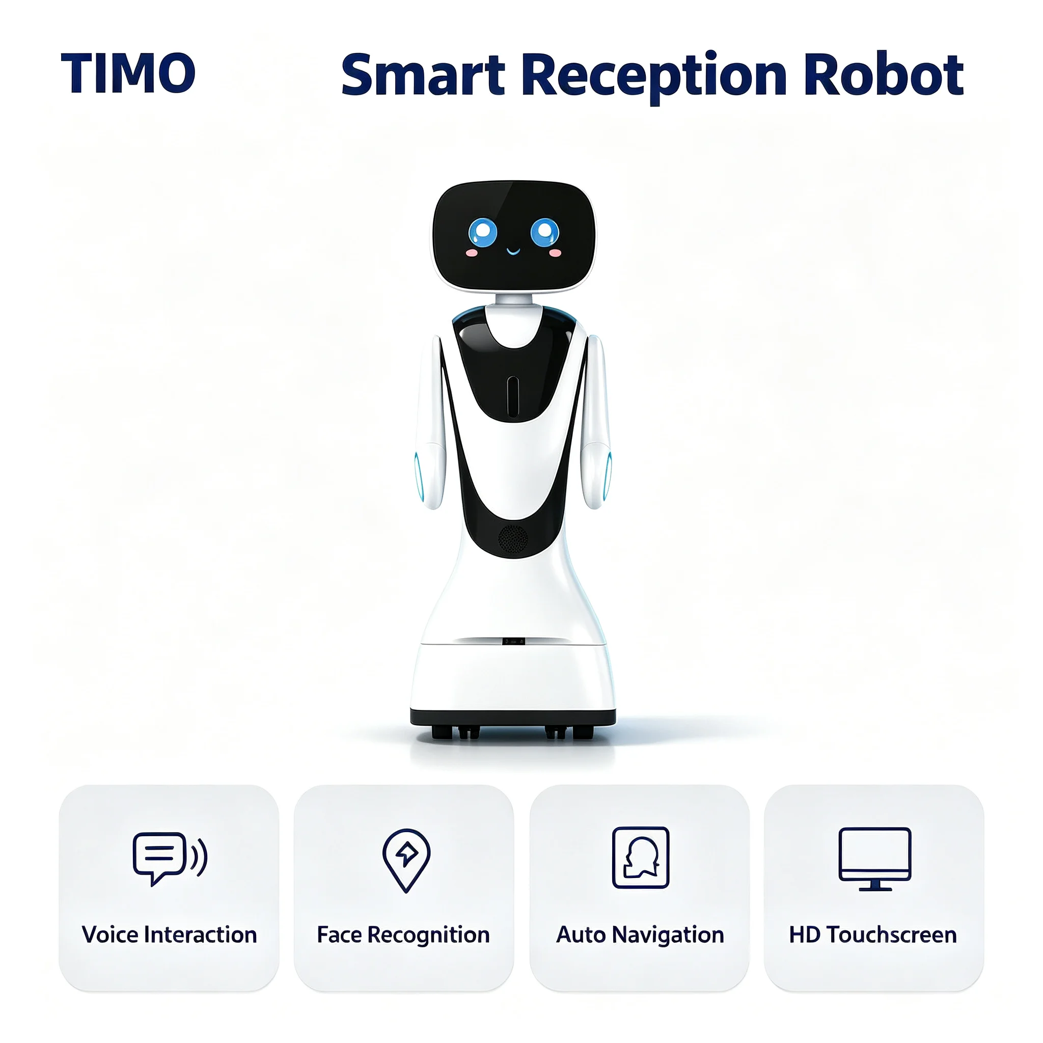 Reception Robot Greeting Robot Voice Recognition Tour Guide Autonomous Navigation Use for Hotel Restaurant Mall