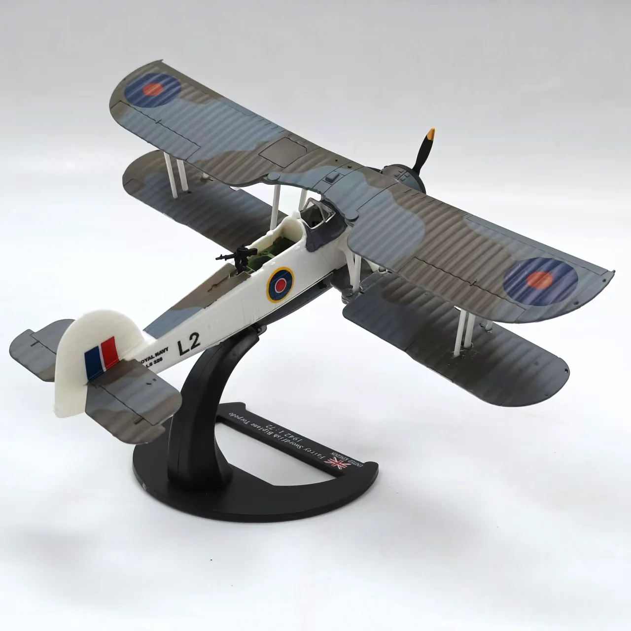 

Diecast 1/72 Scale British World War II Swordfish Torpedo Attack Alloy Aircraft Model Collectible Toy Gift Souvenir Display