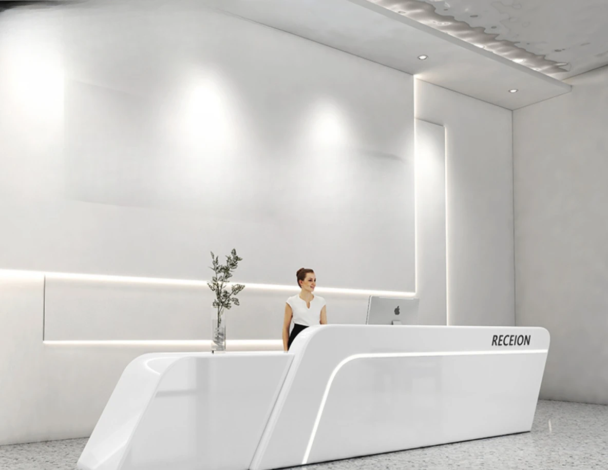 Company reception desk creative desk hotel lobby bar cashier