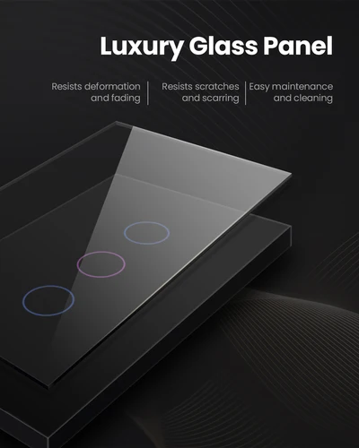 Imagen 2 del producto AVATTO-interruptor de luz inteligente Tuya WiFi/Zigbee, cable neutro/sin cable neutro, Interruptor táctil de pared, funciona con Alexa y Google Home