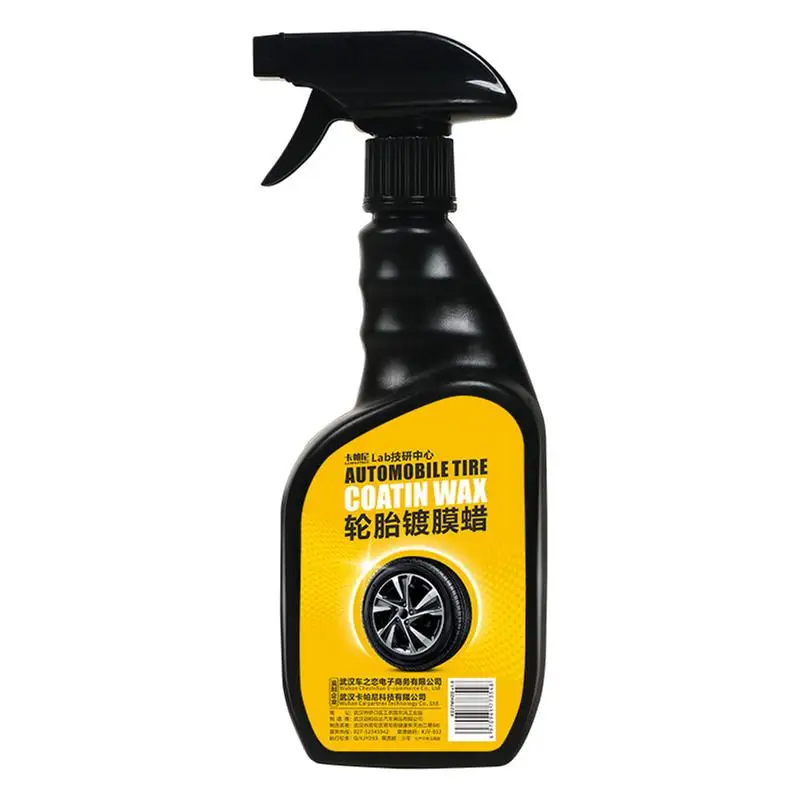 Pneumatico per auto Shine 500ml Smalto per pneumatici Nano Rivestimento Pneumatico Nero Prodotti per la cura delle ruote Cera per pneumatici lucida impermeabile Spray per medicazione per pneumatici