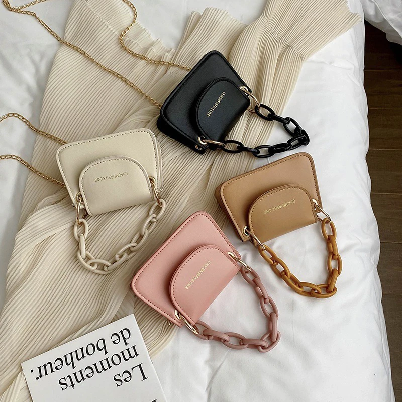 Colors Wholesale Korean Mini Jelly Bags, New Acrylic Chain Crossbody Bags, Versatile and Popular Hand-held Women's Bags