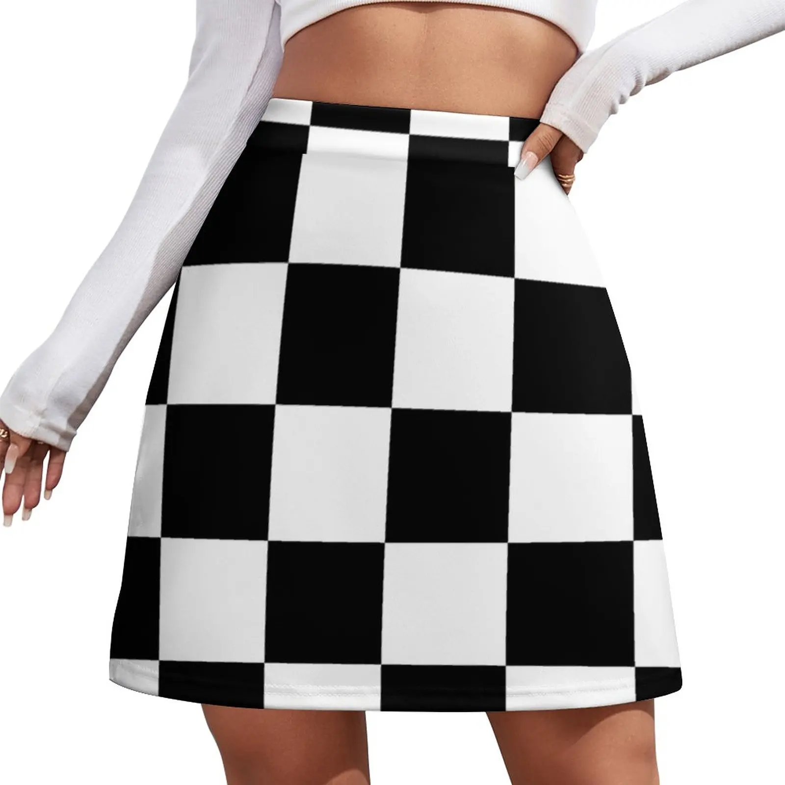 black white checkered Mini Skirt skirt for woman summer dress women 2023 90s aesthetic