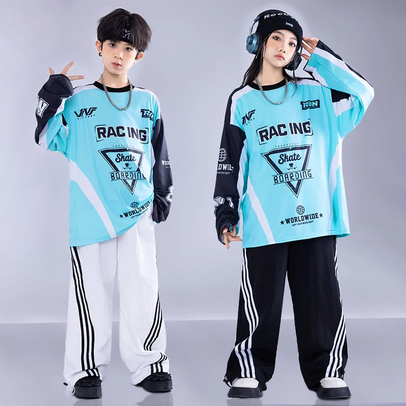 Kids Hip Hop Costumes Boys Stage Performance Outfits Girls Dance Sports Performance Clothes