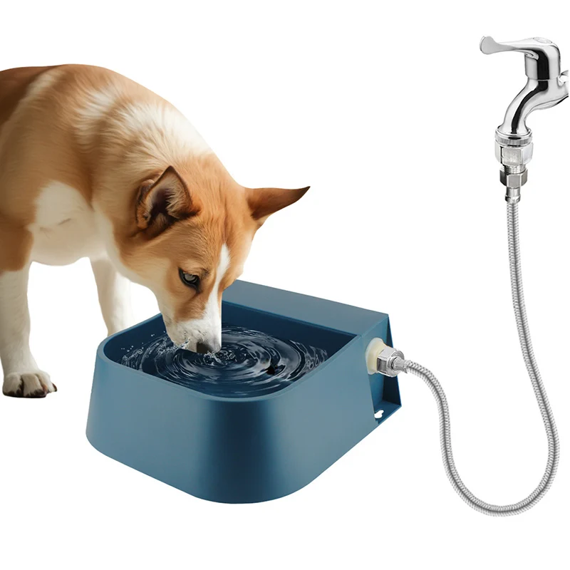 

Dog Automatic Water Bowl Dispenser with 1.5m Water Hose 2L Outdoor Auto Fill Pet Water Dispenser for Animal Cat Chickens Rabbits
