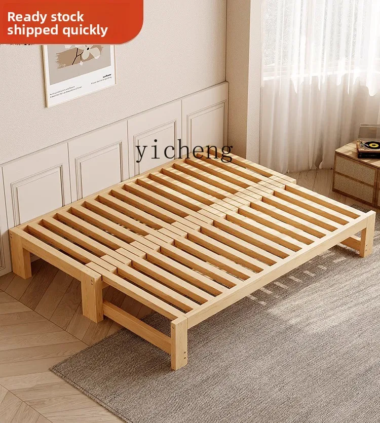 

ZYA all-solid wood expansion bed multi-functional folding sofa bed dual-purpose small apartment simple splicing bed