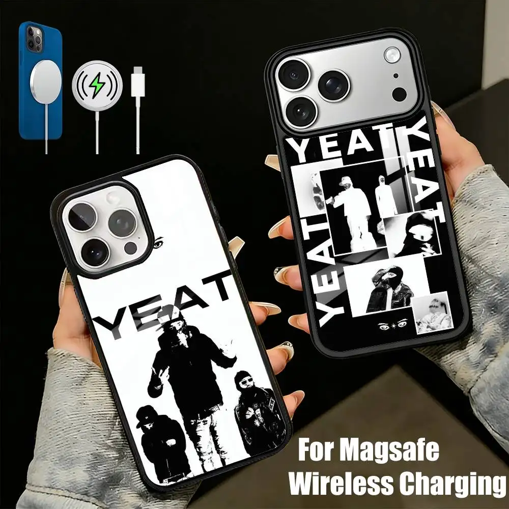 

Y-Yeat A-AfterlyfeES Rapper Phone Case For iPhone17,16,15,14,13 Plus,Pro Max Magnetic For Magsafe Wireless Charging