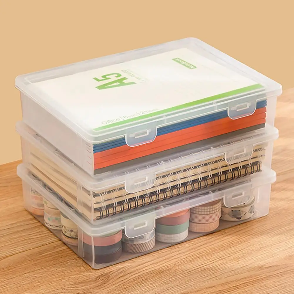 Прозрачная классификационная коробка формата A4 S/M/L, пластиковая портативная коробка для хранения, 2024, для офиса, школы, учеников