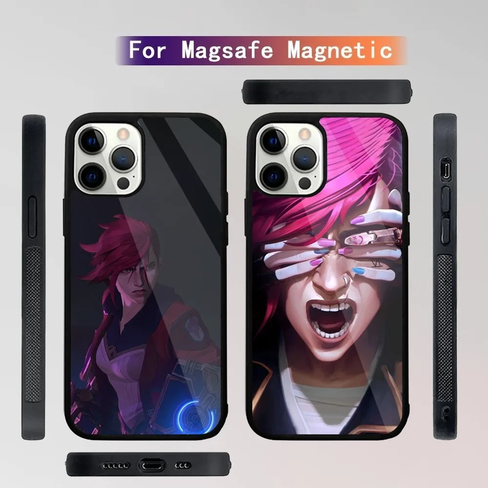 

Game A-Arcane Violet Vi L-Lol Phone Case For iPhone 16,15,14,13,12,11,Plus,Pro,Max Mini Magsafe Magnetic Wireless Charging