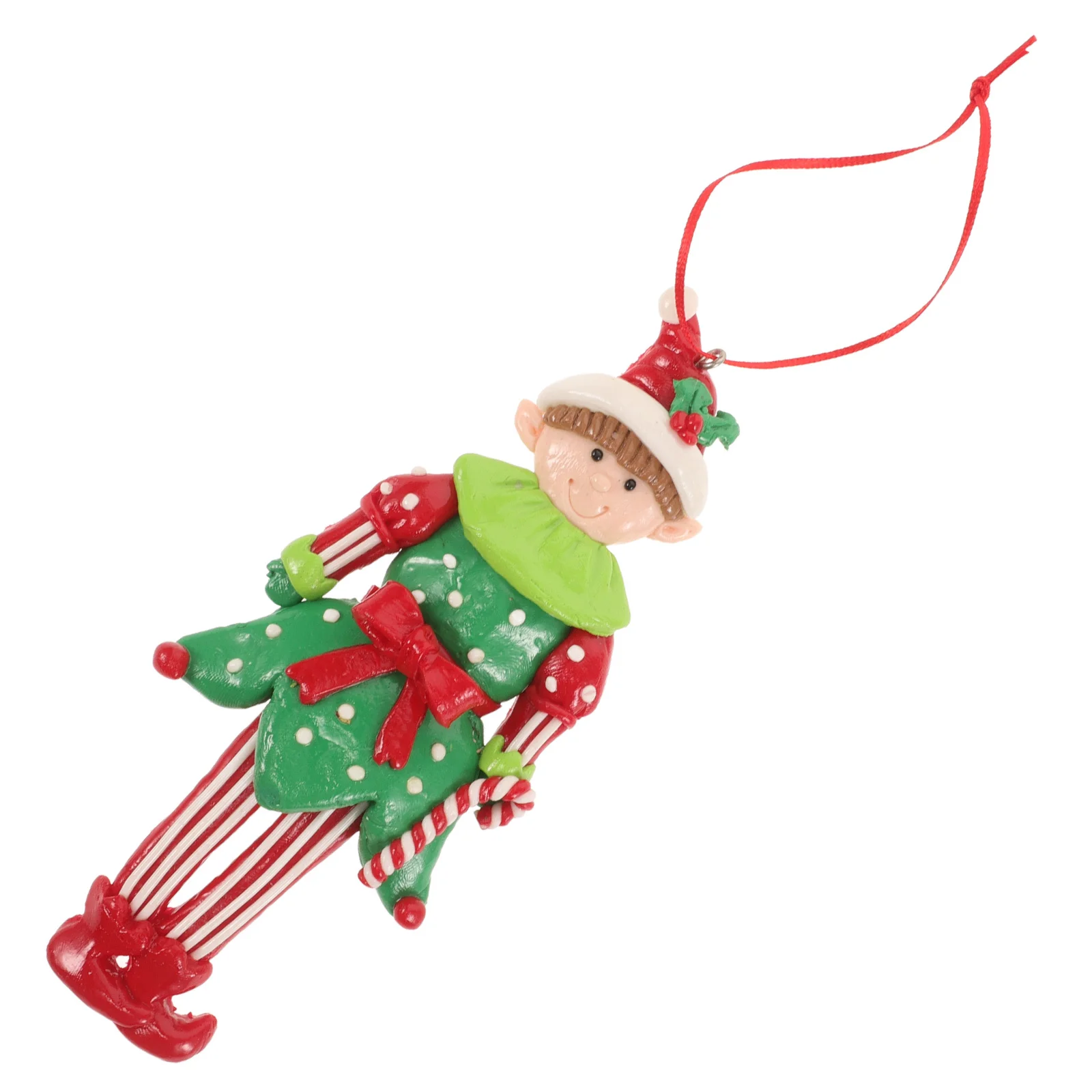 

Christmas Clay Elf Candy Ornaments Unique Xmas Hanging Decorations Holiday Tree Pendant Party Supplies Favors Christmas Decor