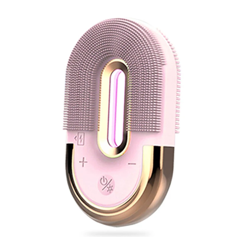 Strumento elettrico per la pulizia della pelle detergente per il viso spazzola vibrante in Silicone morbido per strumento di lavaggio impermeabile per la pulizia profonda