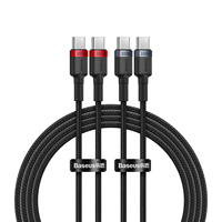 Baseus Cafule USB-C Cable 100W, 2M, 2x, Red-Black/Black-Grey, Ultra Durable